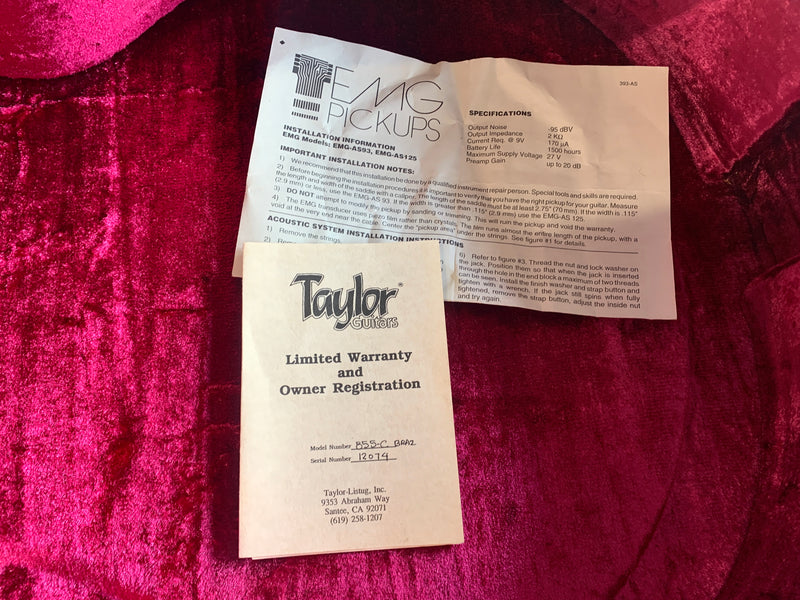 Taylor 855-C Brazilian Rosewood 12-String 1990