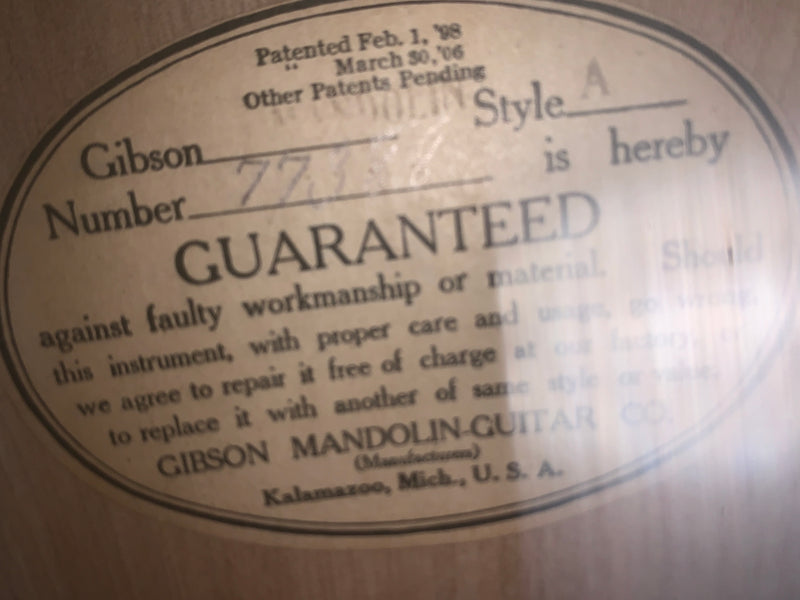 Gibson Style A Mandolin 1924