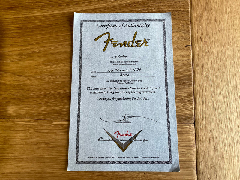 Fender Custom Shop '51 Nocaster NOS Relic 2009