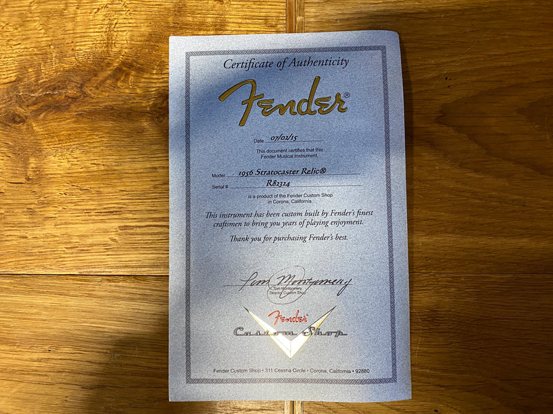 Fender Custom Shop '56 Stratocaster Relic Sunburst 2015