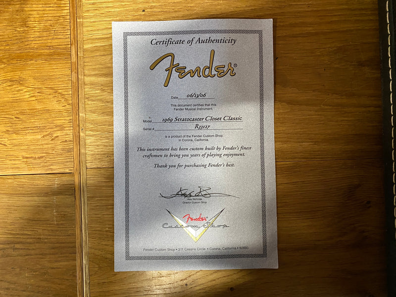 Fender Custom Shop '69 Stratocaster Closet Classic 2006