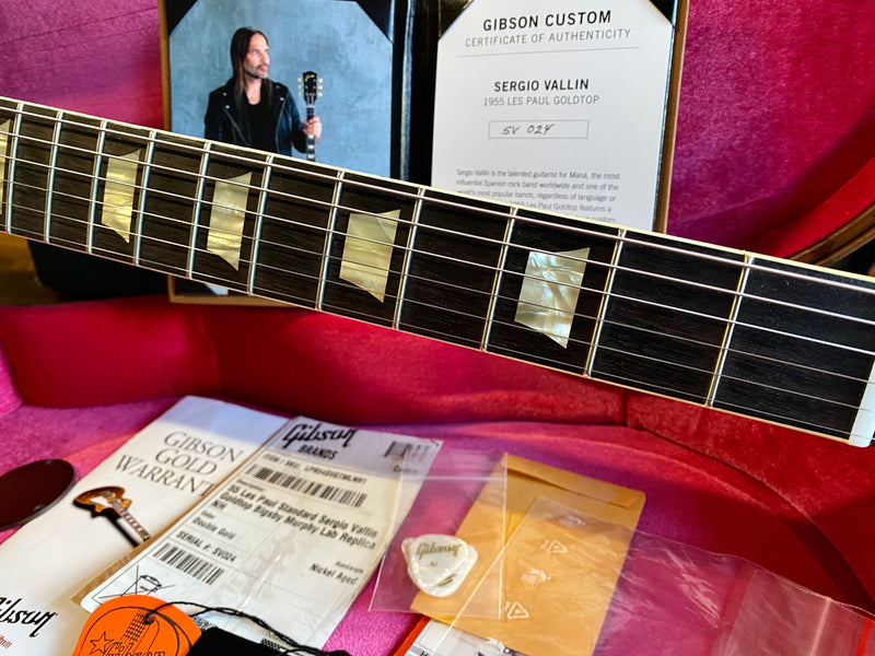 Gibson Custom Sergio Vallin Signature '55 Les Paul Murphy Lab Aged Goldtop 2022