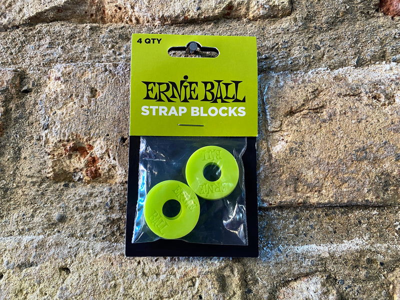 Ernie Ball Strap Blocks 4-Pack Green