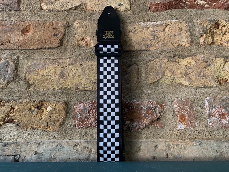 Ernie Ball Black & White Checkered Jacquard Strap