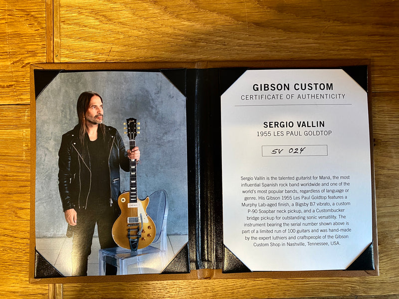 Gibson Custom Sergio Vallin Signature '55 Les Paul Murphy Lab Aged Goldtop 2022