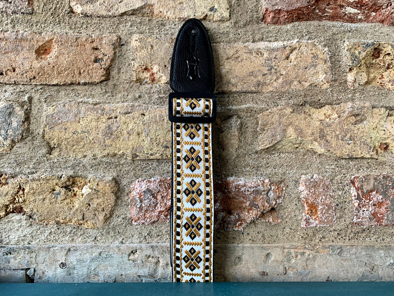 Levy's Jacquard Weave '60s Hootenanny White/Gold Strap