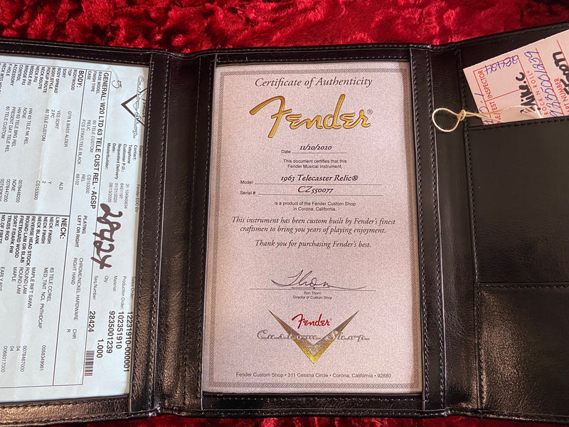 Fender Custom Shop '63 Telecaster Custom Relic Gold Sparkle Limited Edition NAMM 2020