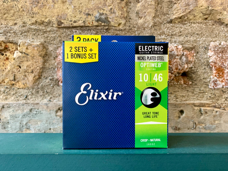 Elixir Optiweb 10 46 3 for 2 Pack Some Neck Guitars