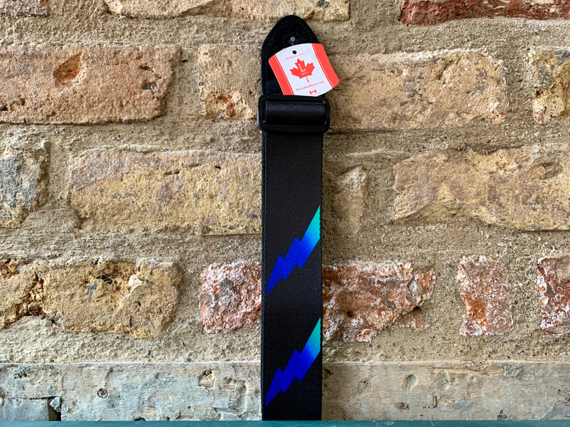 Levy's Poly Rainbolt Black/Blue Strap