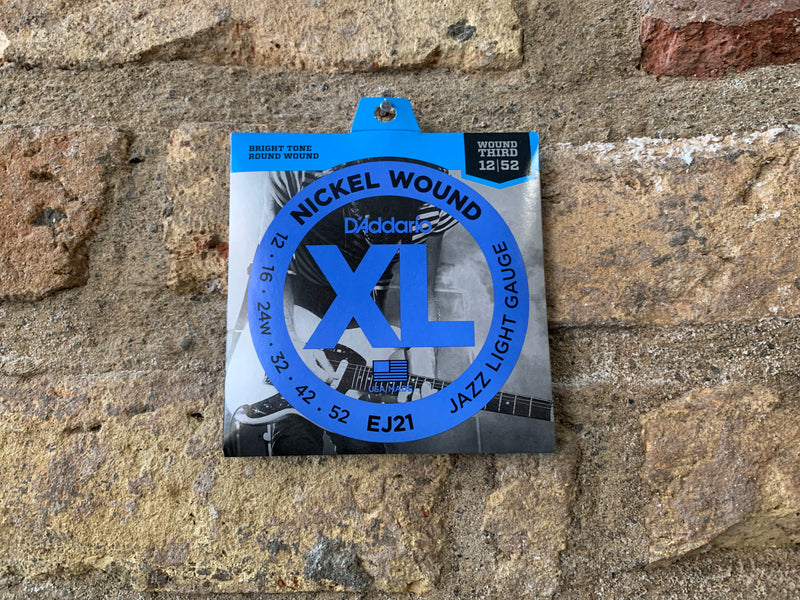 D'Addario XL EJ21 Wound Third 12-52's