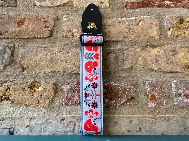 Ernie Ball Red Bird Winter Jacquard Strap