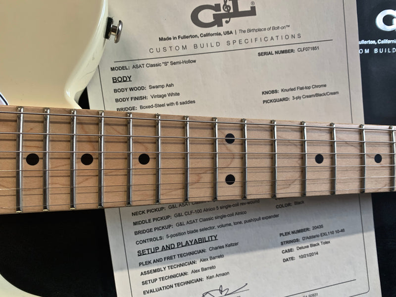 G&L ASAT Classic S Semi Hollow 2014