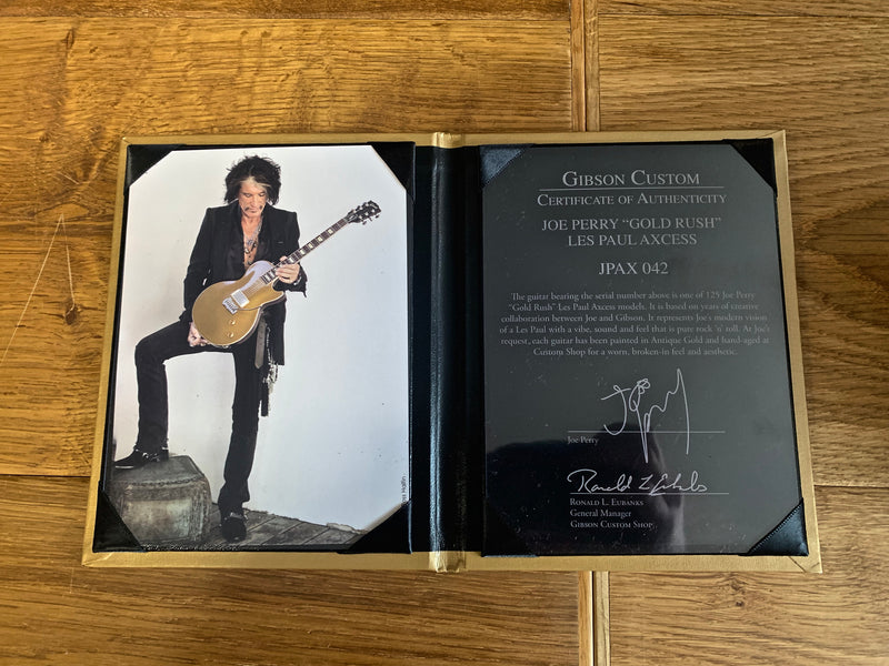 Gibson Custom Shop Joe Perry Signature "Gold Rush" Les Paul Axcess (Aged) #42 2019
