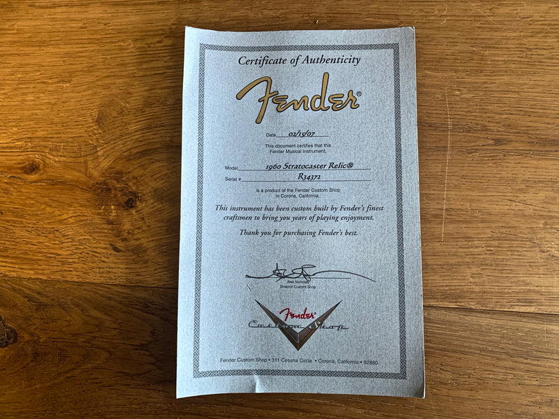 Fender Custom Shop '60 Stratocaster Relic Olympic White 2007