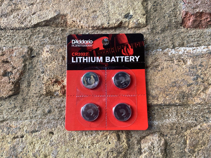 D'Addario 3V CR2032 Lithium Battery 4-Pack