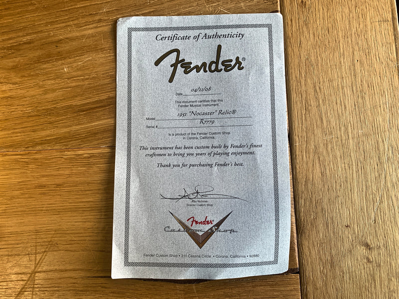 Fender Custom Shop '51 Nocaster Relic 2008